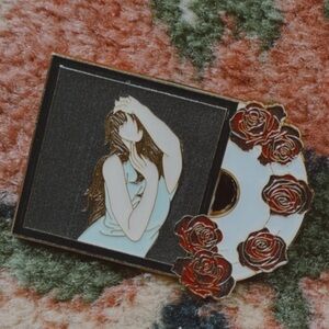 Taylor Swift Tortured Poets Department Inspired Enamel record, cover Pin